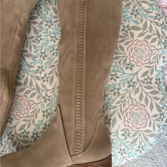 Vince Camuto Taupe Suede Heeled Boots - Picture 6 of 7